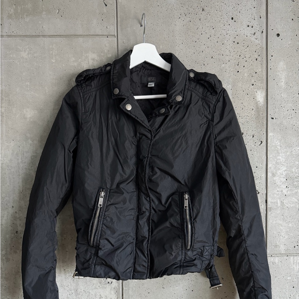 Diesel Cropped Nylon Moto Jacket (Unisex)